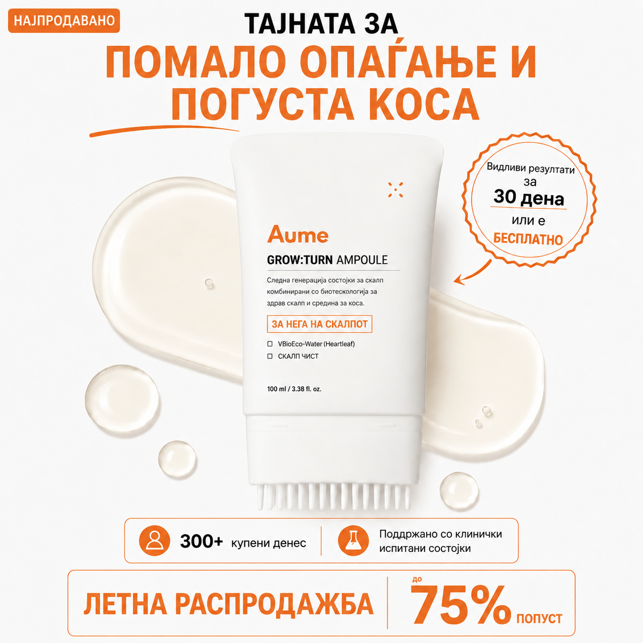 Корејски #1 Серум за раст на коса
